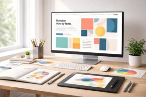découvrez comment créer une identité visuelle impactante pour votre site web sans utiliser de photos, grâce à des astuces de design et de typographie efficaces.